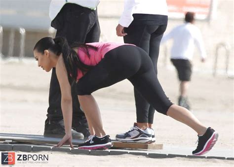 Kim Kardashian Skechers Commercial Set In Santa Monica