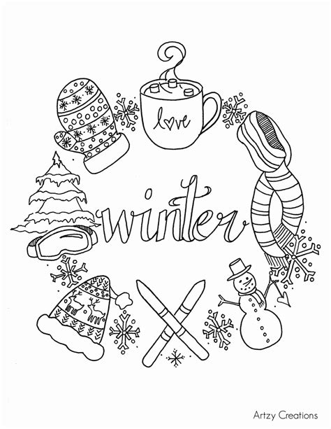 winter coloring pages  adults  getcoloringscom  printable