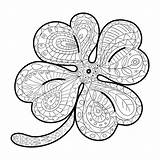 Clover Leaf Three Coloring Pages Getcolorings sketch template