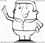 Businessman Chubby Finger Holding Clipart Cartoon Cory Thoman Outlined Coloring Vector 2021 sketch template