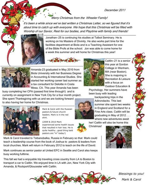 christmas  newsletter  cover letter cover letter template