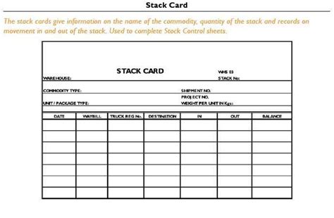 create stock card template excel layouts  stock card