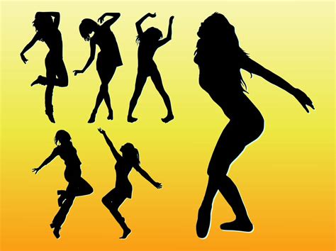 party dance girls vector art and graphics