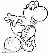 Coloring Mario Yoshi Super Pages Sheets Library Clipart Basketball sketch template