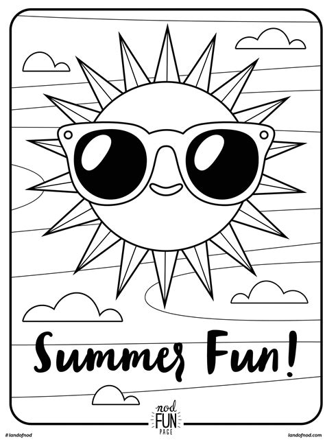 crayola coloring pages summer