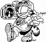 Garfield Coloring Pages Getdrawings Radio sketch template