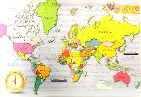 jigsaw puzzle world map kids gift geography globe education atlas learning ebay
