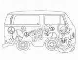 Hippie Coloring Car Pages Printable Word Kids sketch template
