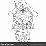 Clock Cuckoo Coloring Clipart Drawing Illustration Craft Bannykh Alex Royalty Getdrawings Rf Getcolorings Pages Print Printable Color sketch template