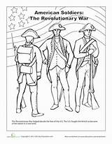 Revolutionary Coloring War Pages American Revolution Worksheets History Studies Social Worksheet Soldiers Soldier Drawing Printables Grade School America Veterans Memorial sketch template