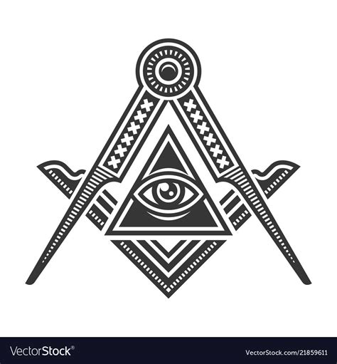 masonic freemasonry emblem icon logo royalty  vector