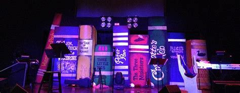 oversized books  images stage design church stage church