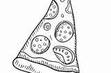 Pizza Slice Pepperoni Coloring Drink Food Printables Pages Printable Print Printcolorfun sketch template