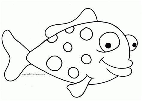 rainbow fish template coloring home