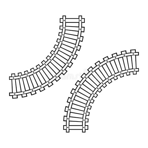 train tracks vector design template illustration stock vector