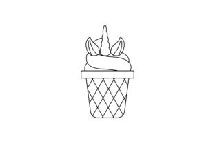 unicorn ice cream graphic coloring page graphic  bumpelstudio