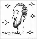 Kane Harry Pages Coloring Soccer Players Color Print sketch template