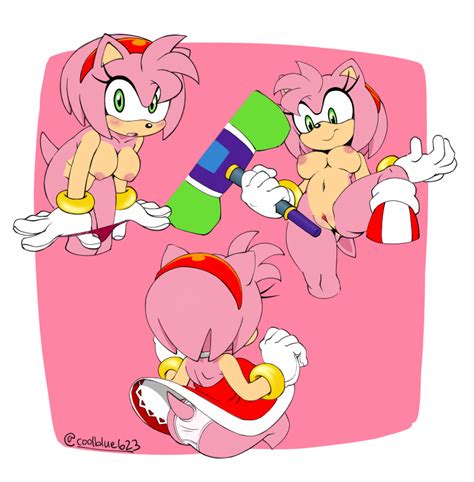 Rule 34 Amy Rose Anthro Blush Boots Border Bracelet Breasts Clothing