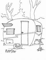 Coloring Pages Printable Vintage Colouring Trailer Travel Caravan Camper Camping Shasta Adult Instant Sheets 1960 Color Retro Etsy Wings Trailers sketch template