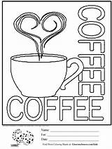 Coloring Pages Coffee Cup Cups Starbucks Kids Para Colorear Colouring Dibujos Sheets Print Anuncios Activities Sheet Bar Adult Printable Ginormasource sketch template