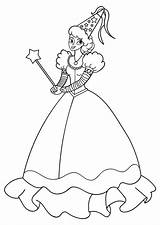 Coloring Principessa Wand Bacchetta Fairy Prinzessin Colorare Malvorlage Ausmalbild Prinses Toverstok Princesa Verzaubert Varita Rapunzel Zauberstab Fee Ausdrucken Kleurplaat Kleider sketch template