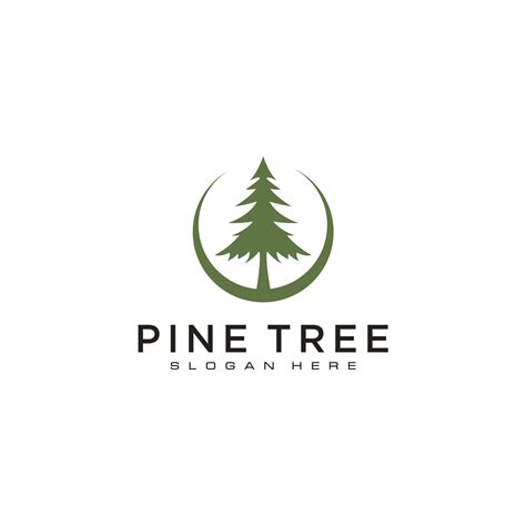 pine tree logo vector design template masterbundles
