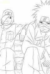 Naruto Sasuke Escolha Kortrex Lineart Izumo Kotetsu Desenho sketch template