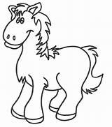 Horse Miniature Coloring Template Pages sketch template