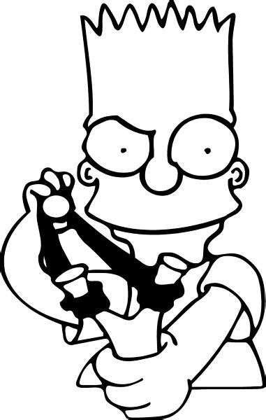 Sling Shot Bart Simpsons Decal Sticker