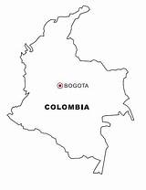 Colombia Croquis Cartine Kolumbien Geografiche Colorea Bandera Landkarten Nazioni Geografie Malvorlage Kategorien sketch template
