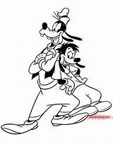 Coloring Pages Goof Goofy Max Movie Troop Disneyclips Drawing sketch template