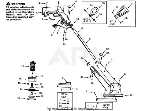 poulan  electric trimmer parts diagram  trimmer assembly