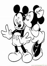 Mickey Minnie Mouse Coloring Pages Color Print Kids sketch template