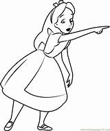 Alice Coloring Princess Disney Wonderland Pages Coloringpages101 sketch template