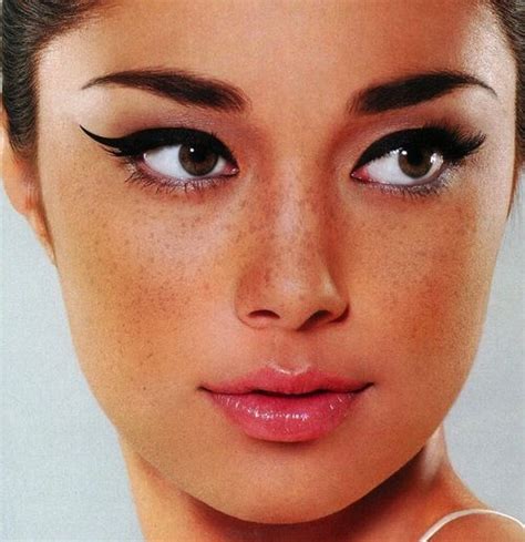 asian beauty with cute freckles embrace freckles more