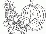 Coloring Fruit Basket Colouring Pages Kids sketch template
