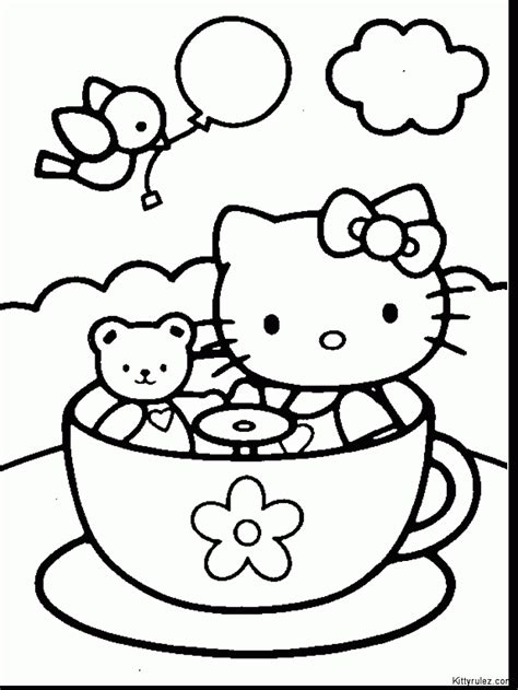 kitty easter coloring coloring kids  printable coloring home