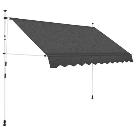 shop vidaxl manual retractable awning  anthracite overstock