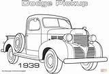 Dodge Pickup Coloring Truck Pages Drawing 1939 Trucks Lowrider Drawings Cars Vintage Printable Colouring Classic Car Racing Cool Antique sketch template