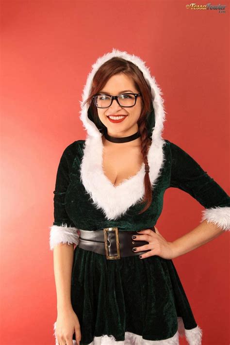 Tessa Fowler In Christmas Velvet – The Boobs Blog