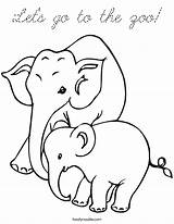Noodle Elephant sketch template