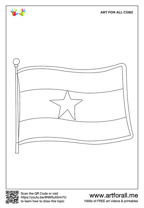 draw national flag  ghana
