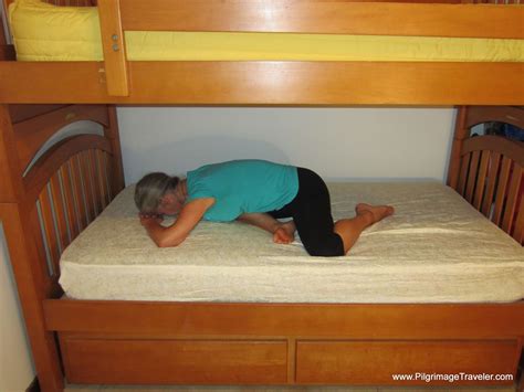 bunk bed yoga stretches      camino day  images