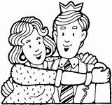 Husband Wife Coloring Pages Hugs Her Father Clipart Categories Template Color sketch template