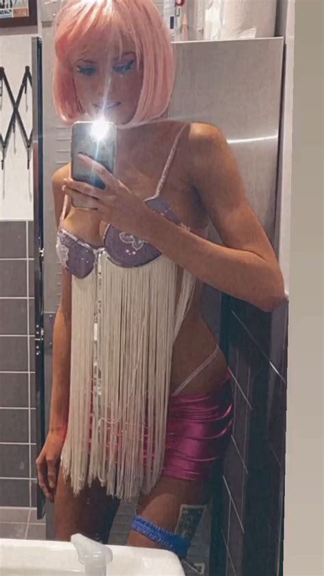 Charlotte Mckinney Sexy In Stripper Costume Fot Halloween