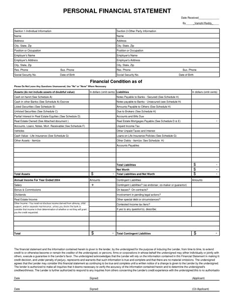 financial statement templates word excel sheet
