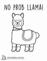 Llamas Partywithunicorns sketch template