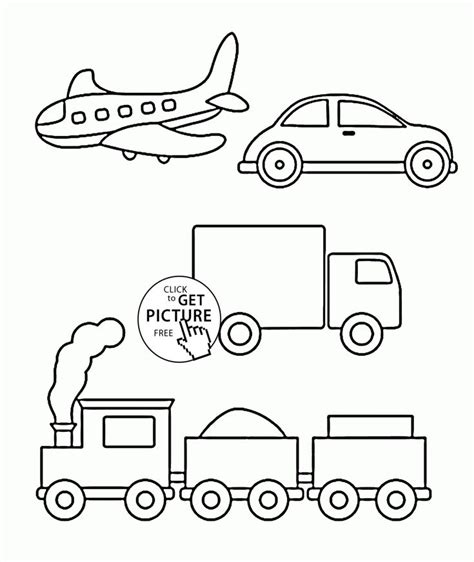 coloring pages  kids simple coloring pages  transportation