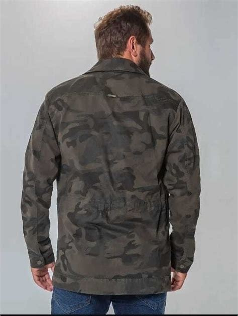 jaqueta parka exército masculina casaco sarja camuflado parcelamento