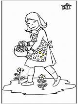 Girl Flowers Coloring Pages Children Småbarn Advertisement Annonse sketch template